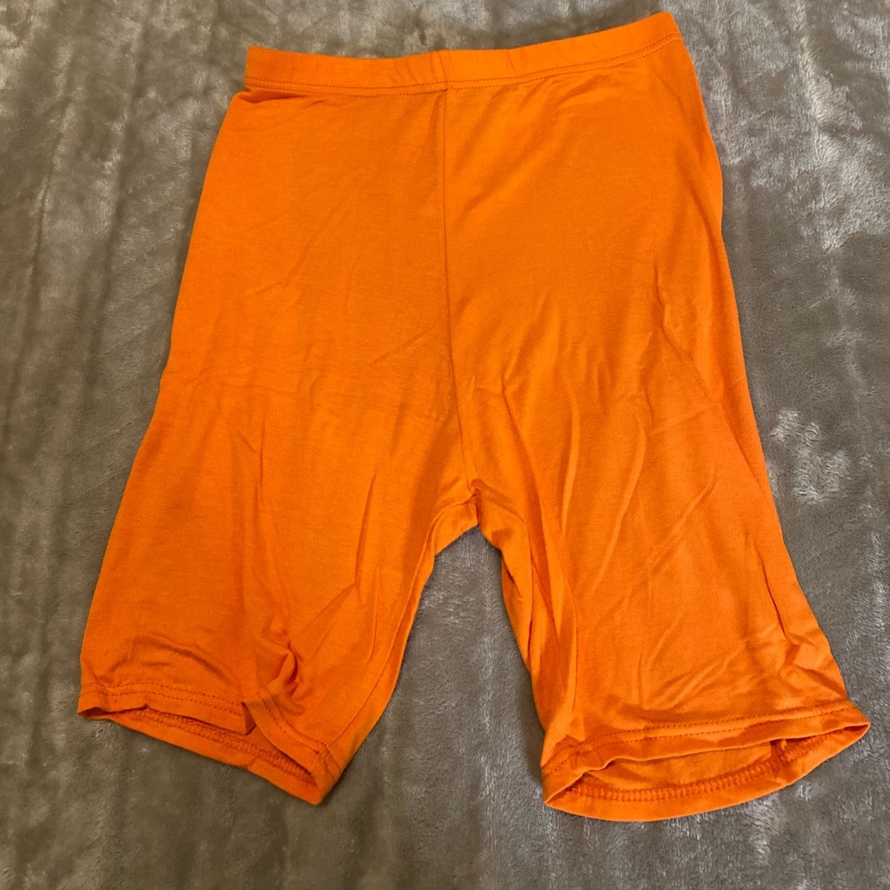 Orange Biker Shorts